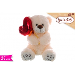 ORSO C/PALLONCINO CUORE 25CM