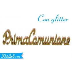 DEC.''PRIMA COMUNIONE'' C/GLITTER ORO