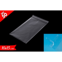 BUSTE CELLOPHANE 10*15CM 50PZ C/ADESIVO