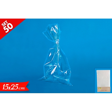 SET 50 BUSTE CELLOPHANE 15*25CM