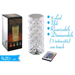 LAMPADA DA TAVOLO LED CRISTAL RGB