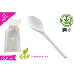 CUCCHIAIO CPLA COMPOST. BIANCO 18PZ