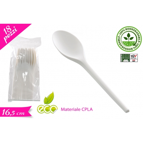 CUCCHIAIO CPLA COMPOST. BIANCO 18PZ