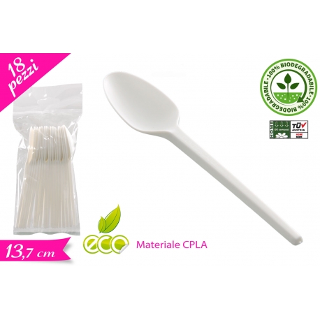 CUCCHIAINO CPLA COMPOST. BIANCO 18PZ