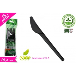 COLTELLO CPLA COMPOST. NERO 18PZ