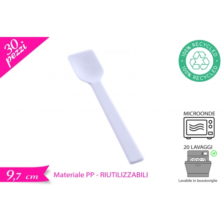 CUCCH.GELATO RIUTILIZZABILE BIAN. 30PZ