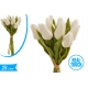 TULIPANO GOMMA MAZZETTO BIANCO 12PZ 28CM