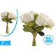 PEONIA GOMMA MAZZETTO BIANCO 8PZ 27CM