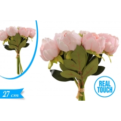 PEONIE GOMMA MAZZETTO ROSA 8PZ 27CM