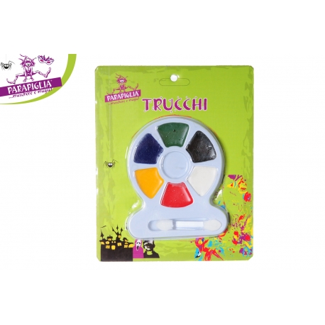 SET TRUCCO TONDO 6 COLORI C/PENNELLO