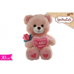 ORSO C/CUORE E ROSA