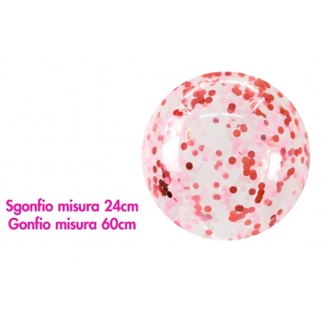 PALLONCINO 24CM C/CORIANDOLI