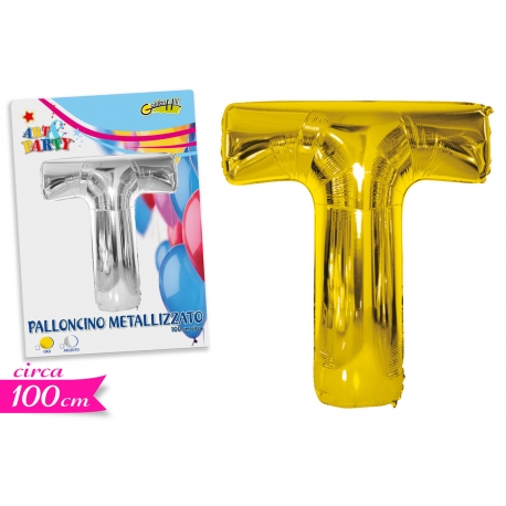 PALLONCINO LETTERA T 2ASS 103CM