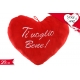 CUSCINO CUORE 'TI VOGLIO BENE' 20CM