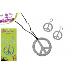 SET ORECCHINI + COLLANA 'PEACE'