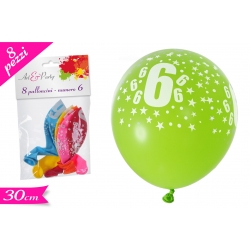 PALLONCINO C/NUMERO '6' 5ASS 8PZ