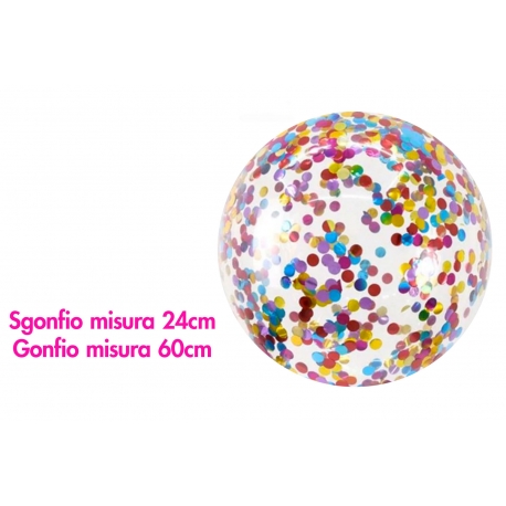 PALLONCINO 24CM C/CORIANDOLI