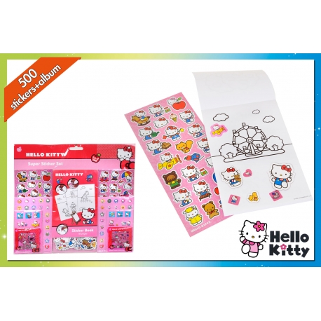 SET 500 STICKERS HELLO KITTY