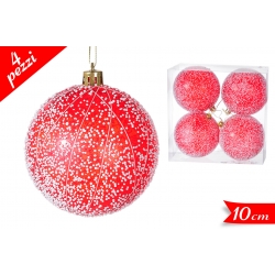 SET 4 PALLE 10CM ROSSE