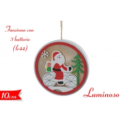 PENDAGLIO BABBO NATALE C/LUCE