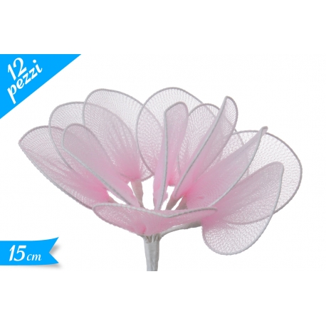 FIORE DECORATIVO 12PZ ROSA