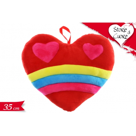 CUSCINO CUORE MULTICOLOR 35CM